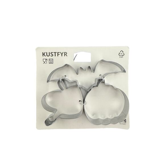 IKEA Kustfyr Halloween Cookie Cutters Bat Pumpkin Ghost NWT 305.936.46 - Picture 1 of 2